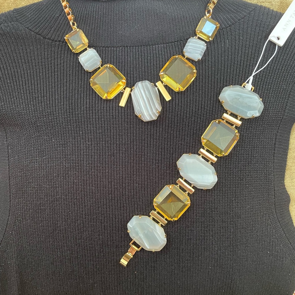 Ann Taylor Chunky Necklace & Bracelet